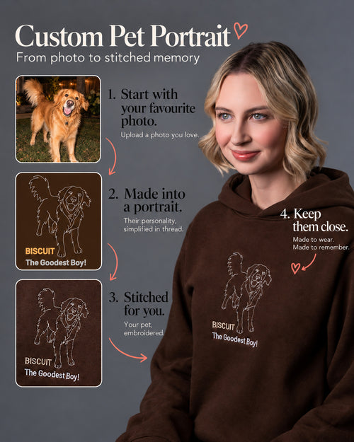 Custom Pet Portrait Hoodie